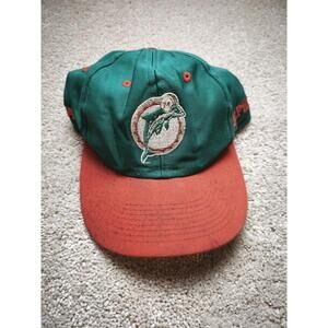 Vintage Miami Dolphins Competitor Snapback Hat Classic 90s Distressed
